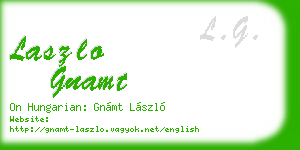 laszlo gnamt business card
